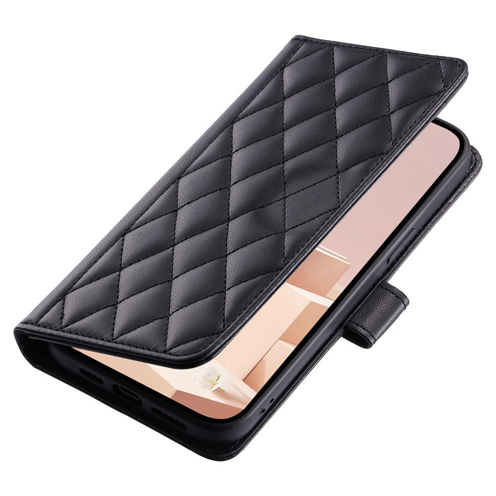 For Xiaomi 14T Pro Wallet Case Rhombus Grid PU Leather Phone Cover