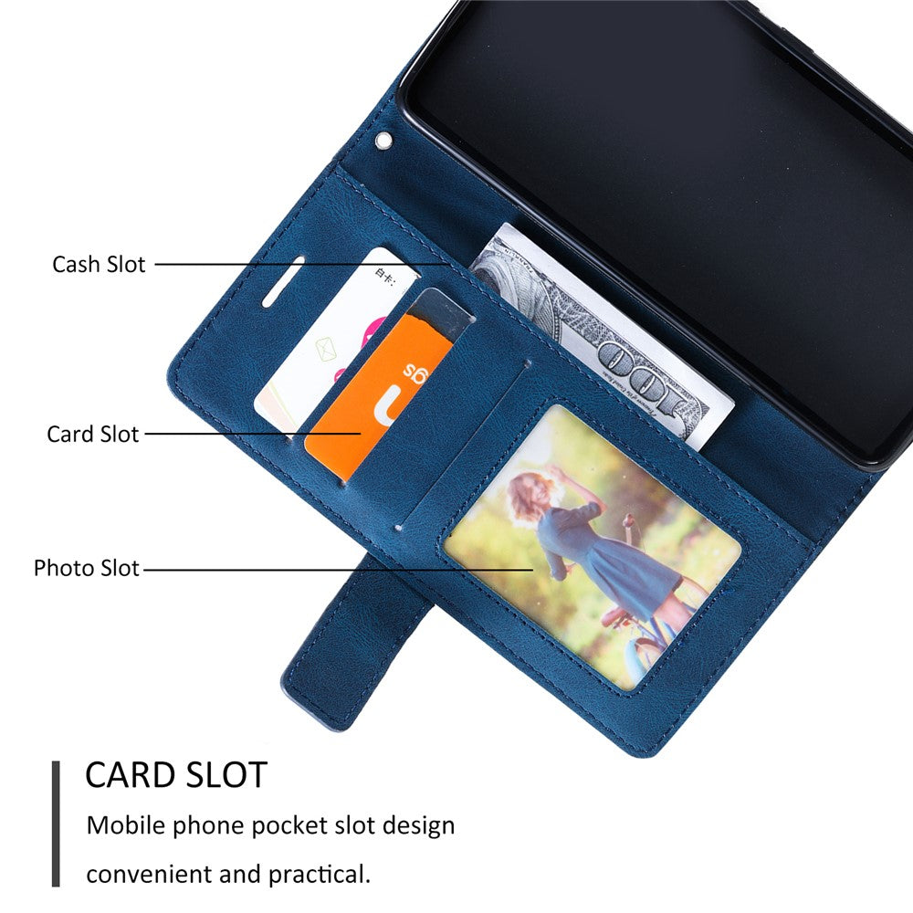 For Oppo Reno12 F 4G Case Imprinted Lines PU Leather Splicing Wallet Phone Cover