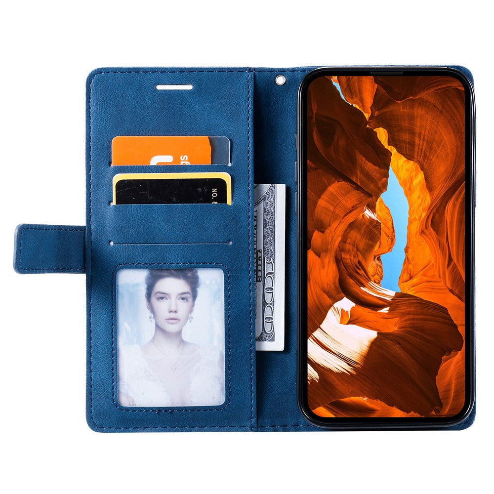 For Xiaomi Redmi Note 14 Pro+ 5G / Note 14 Pro 5G / Poco X7 5G Case Imprinted Lines PU Leather Splicing Wallet Phone Cover