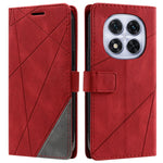 For Xiaomi Redmi Note 14 Pro+ 5G / Note 14 Pro 5G / Poco X7 5G Case Imprinted Lines PU Leather Splicing Wallet Phone Cover