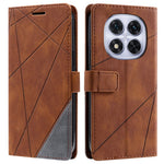 For Xiaomi Redmi Note 14 Pro+ 5G / Note 14 Pro 5G / Poco X7 5G Case Imprinted Lines PU Leather Splicing Wallet Phone Cover