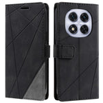 For Xiaomi Redmi Note 14 Pro+ 5G / Note 14 Pro 5G / Poco X7 5G Case Imprinted Lines PU Leather Splicing Wallet Phone Cover