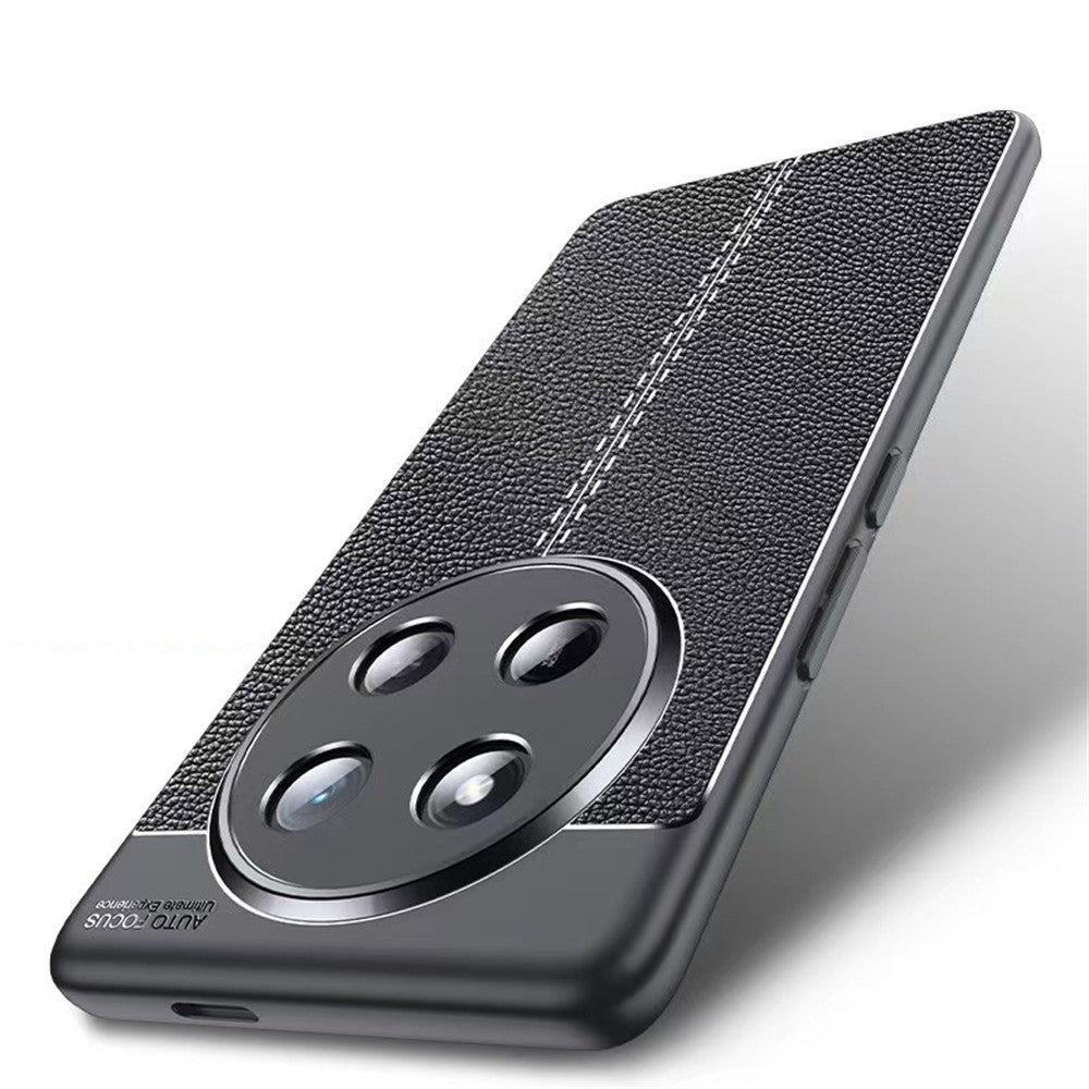 For Honor Magic7 Lite 5G / X9c 5G / X60 Pro 5G Case Litchi Texture TPU Flexible Phone Cover, Black