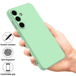 For Samsung Galaxy S25 Case Liquid Silicone Anti-Scratch Phone Cover with Hand Strap