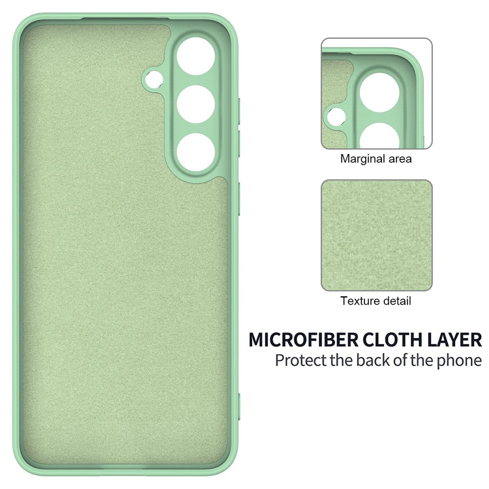 Til Samsung Galaxy S25+ Cover i flydende silikone, ridsefast telefoncover med håndrem