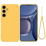 Til Samsung Galaxy S25+ Cover i flydende silikone, ridsefast telefoncover med håndrem