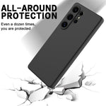For Samsung Galaxy S25 Ultra Case Liquid Silicone Anti-Scratch Phone Cover with Hand Strap