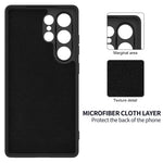 For Samsung Galaxy S25 Ultra Case Liquid Silicone Anti-Scratch Phone Cover with Hand Strap