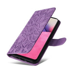 For Samsung Galaxy A33 5G Sunflower Imprinted Folio Flip Phone Case PU Leather Stand Magnetic Clasp Shockproof Cover with Strap