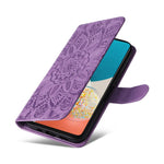 For Samsung Galaxy A53 5G Sunflower Imprinted Magnetic Closure Phone Case PU Leather Stand Flip Wallet Cover with Wrist Strap