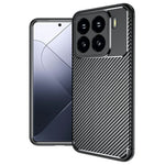 For Xiaomi 15 Pro Case Carbon Fiber Texture TPU Phone Cover Heat Dissipation