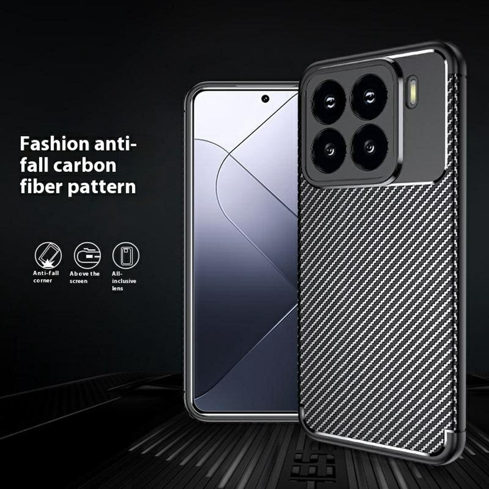 Xiaomi 15-skal med kolfiberstruktur, TPU-mobilskydd, värmeavledning