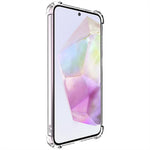 IMAK UX-4-serien för Samsung Galaxy A36 5G-skal med rak ram, fyra hörn, stötsäkert, genomskinligt TPU-skal