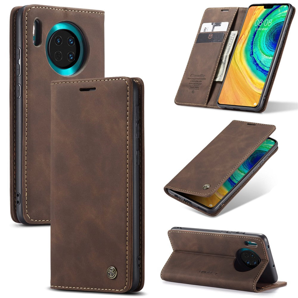CASEME För Huawei Mate 30 4G / Huawei Mate 30 5G Skal 013 Serie Korthållare Stativ Läder mobilskal