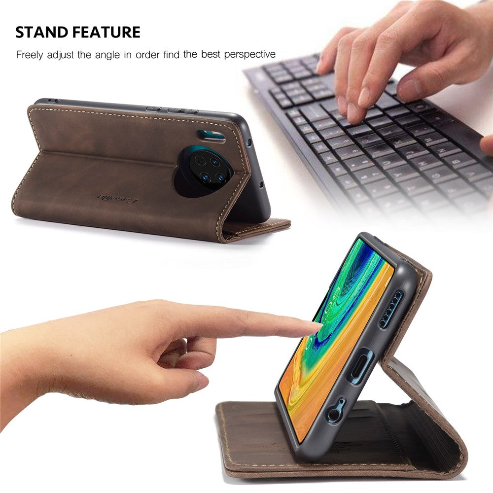CASEME For Huawei Mate 30 4G / Huawei Mate 30 5G Case  013 Series Card Holder Stand Leather Phone Cover