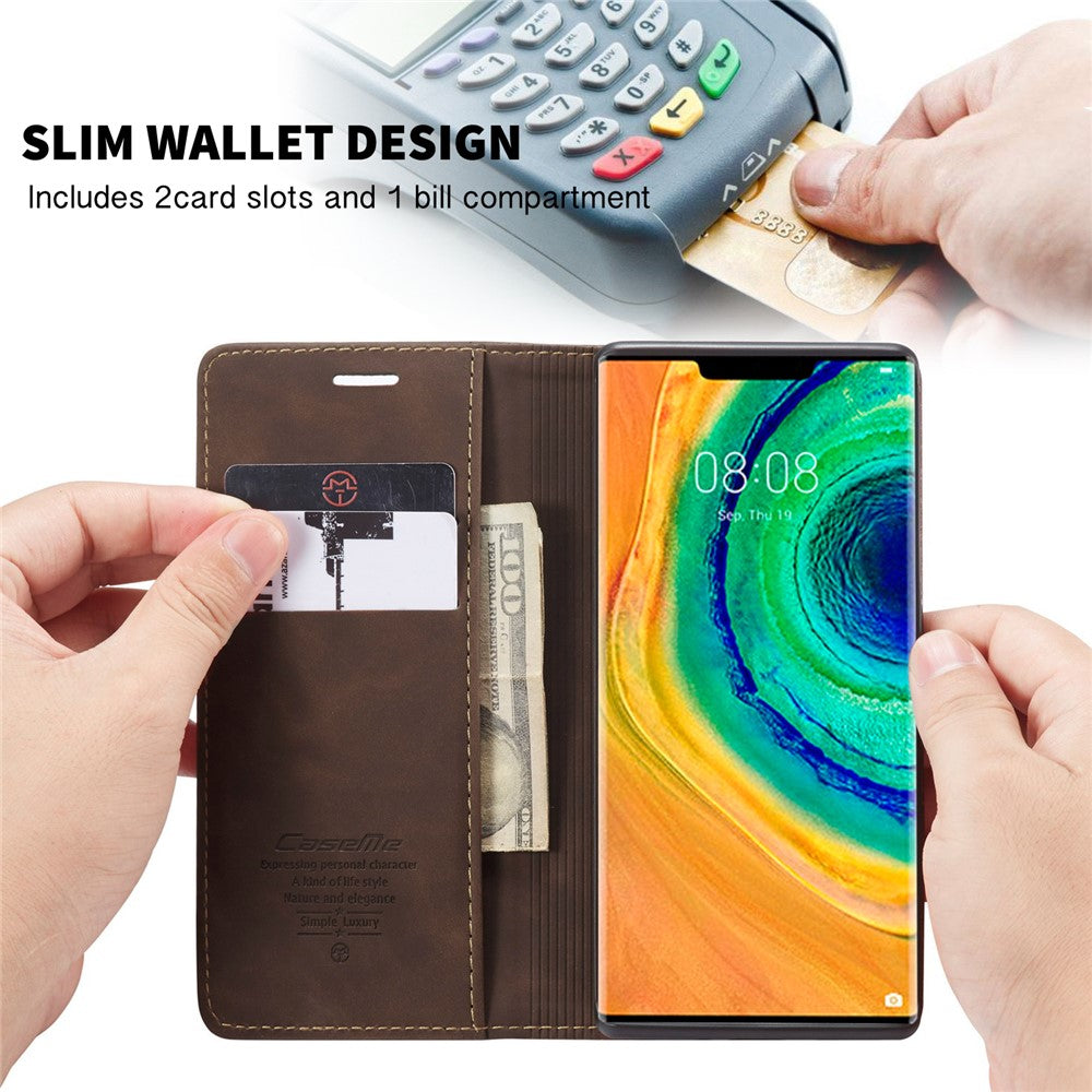 CASEME For Huawei Mate 30 Pro 5G Case  013 Series Card Holder Stand Leather Phone Cover