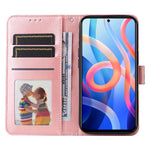 Xiaomi Redmi Note 11T 5G / Note 11S 5G / Note 11 5G (MediaTek) / Poco M4 Pro 5G Solrospräglat PU-läderfodral Stativplånbok mobilfodral