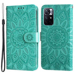 Xiaomi Redmi Note 11T 5G / Note 11S 5G / Note 11 5G (MediaTek) / Poco M4 Pro 5G Solrospräglat PU-läderfodral Stativplånbok mobilfodral