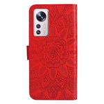 For Xiaomi 12 5G / 12X 5G / 12S 5G Sunflower Imprinted Stand Wallet Phone Case PU Leather Full Protection Cover