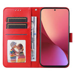 PU-læderpung med solskinsprægning, stander og fuld beskyttelse til Xiaomi 12 5G / 12X 5G / 12S 5G
