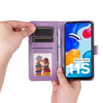 For Xiaomi Redmi Note 11 4G (Qualcomm) / Note 11S 4G PU Leather Sunflower Imprinted Case Magnetic Clasp Phone Stand Wallet Cover