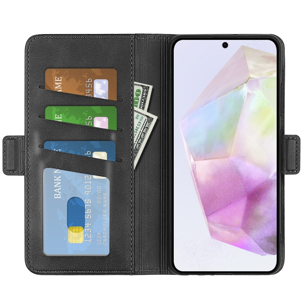 For Samsung Galaxy A36 5G / A56 5G Stand Case Calf Texture Leather Wallet Phone Cover