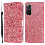 For Xiaomi Redmi Note 12 Pro 4G / 11 Pro 4G (MediaTek) / Note 11 Pro 5G (Qualcomm) / Note 11E Pro 5G Sunflower Imprinted PU Leather Stand Case Wallet Phone Cover with Strap