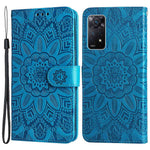 For Xiaomi Redmi Note 12 Pro 4G / 11 Pro 4G (MediaTek) / Note 11 Pro 5G (Qualcomm) / Note 11E Pro 5G Sunflower Imprinted PU Leather Stand Case Wallet Phone Cover with Strap