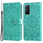 For Xiaomi Redmi Note 12 Pro 4G / 11 Pro 4G (MediaTek) / Note 11 Pro 5G (Qualcomm) / Note 11E Pro 5G Sunflower Imprinted PU Leather Stand Case Wallet Phone Cover with Strap