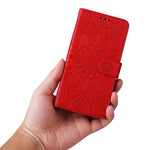 For Xiaomi 12 Lite 5G Imprinted Sunflower Pattern PU Leather Flip Stand Phone Case Wallet Protective Phone Cover with Strap