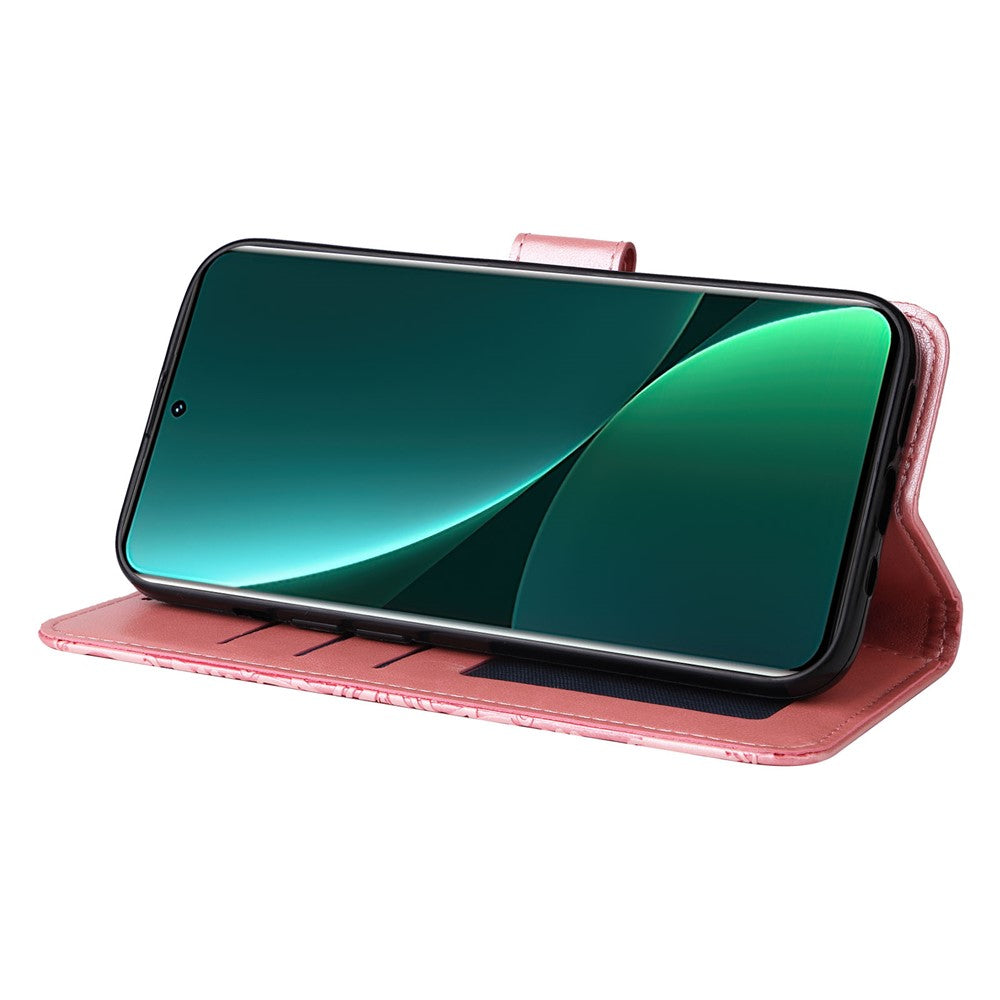 Xiaomi 12 Pro 5G / 12 Pro (Dimensity) 5G / 12S Pro 5G Reptåligt PU-läderfodral med solrosmotiv, plånbok och skyddande design.
