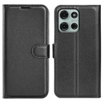 Til Motorola Moto G75 5G Cover Litchi Tekstur Stødsikkert Læder Pung Telefoncover