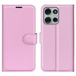 Til Motorola Moto G75 5G Cover Litchi Tekstur Stødsikkert Læder Pung Telefoncover