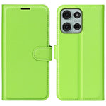 Til Motorola Moto G75 5G Cover Litchi Tekstur Stødsikkert Læder Pung Telefoncover