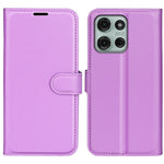Til Motorola Moto G75 5G Cover Litchi Tekstur Stødsikkert Læder Pung Telefoncover