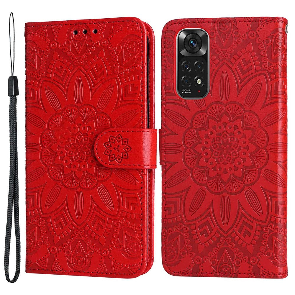 For Xiaomi Redmi Note 11 Pro 5G (MediaTek) / Note 11 Pro+ 5G / Poco X4 NFC / 11i 5G Sunflower Imprinted Leather Case Stand Wallet Phone Cover