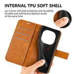 For Xiaomi Redmi Note 14 Pro 5G / Poco X7 5G Stand Case Anti-Scratch Calf Texture Leather Phone Cover