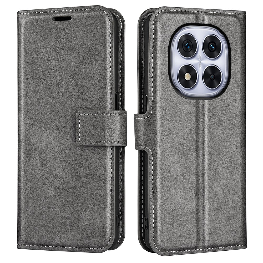 For Xiaomi Redmi Note 14 Pro 5G / Poco X7 5G Stand Case Anti-Scratch Calf Texture Leather Phone Cover