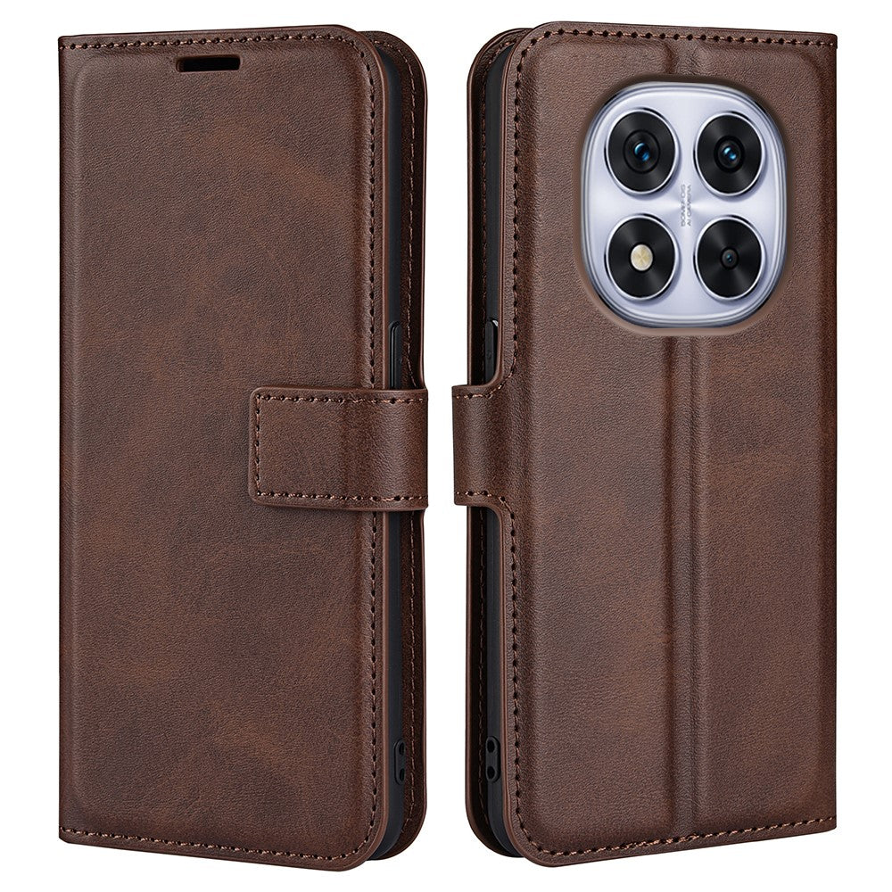 For Xiaomi Redmi Note 14 Pro 5G / Poco X7 5G Stand Case Anti-Scratch Calf Texture Leather Phone Cover