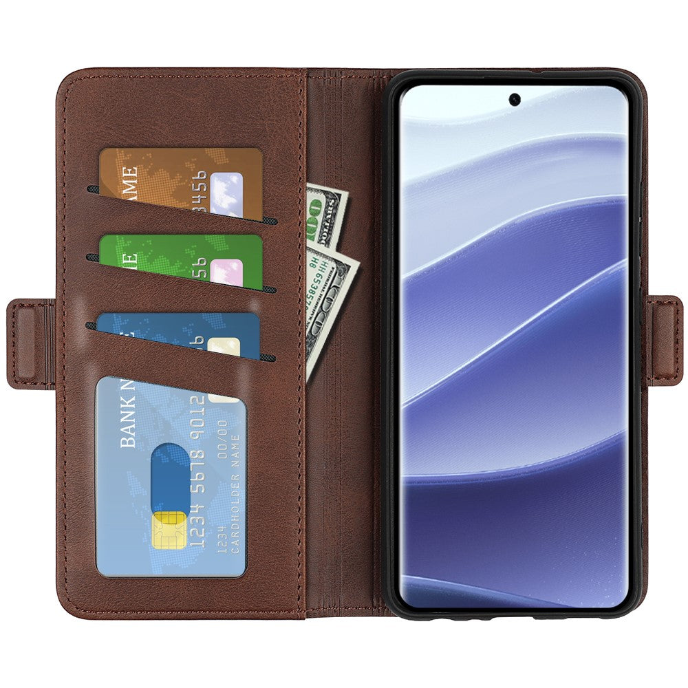 For Xiaomi Redmi Note 14 Pro 5G / Poco X7 5G Stand Case Calf Texture Leather Wallet Phone Cover