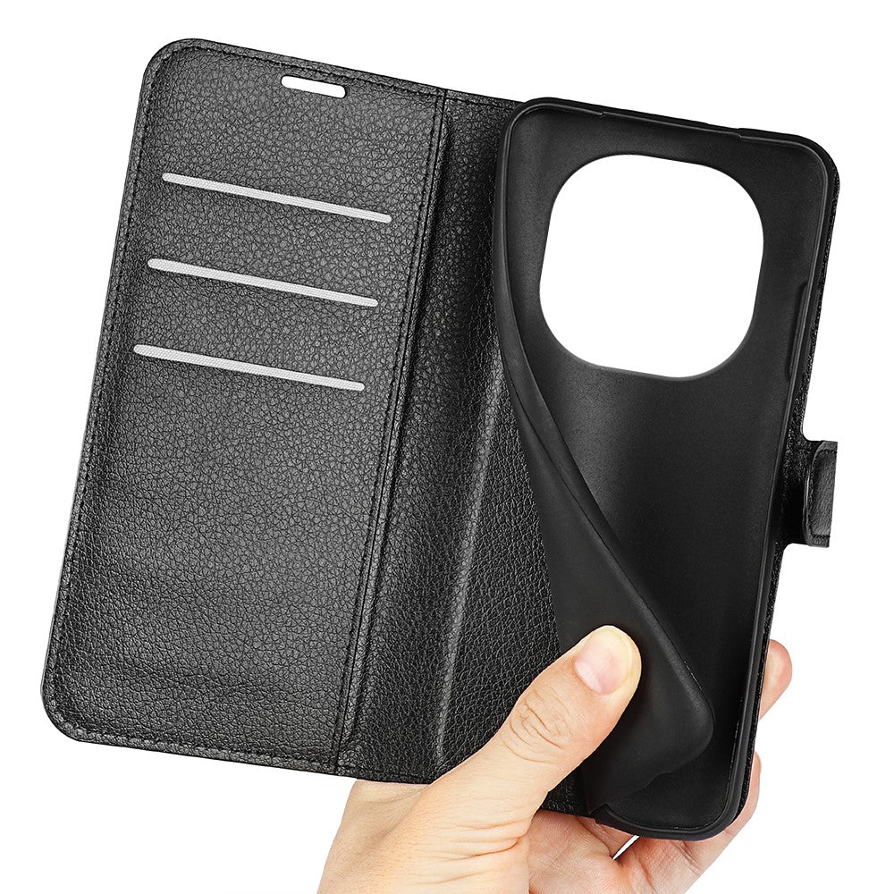 For Xiaomi Redmi Note 14 Pro 5G / Poco X7 5G Case Litchi Texture Shockproof Leather Wallet Phone Cover