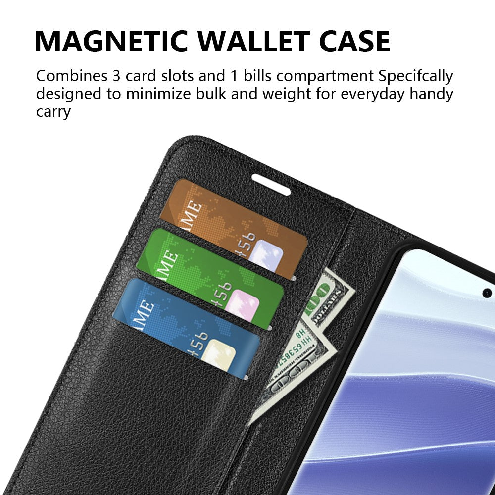 For Xiaomi Redmi Note 14 Pro 5G / Poco X7 5G Case Litchi Texture Shockproof Leather Wallet Phone Cover