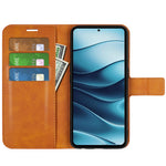 For Xiaomi Redmi Note 14 5G Stand Case Anti-Scratch Calf Texture Leather Phone Cover