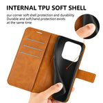 For Xiaomi Redmi Note 14 5G Stand Case Anti-Scratch Calf Texture Leather Phone Cover
