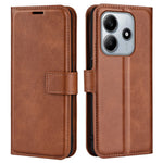 For Xiaomi Redmi Note 14 5G Stand Case Anti-Scratch Calf Texture Leather Phone Cover