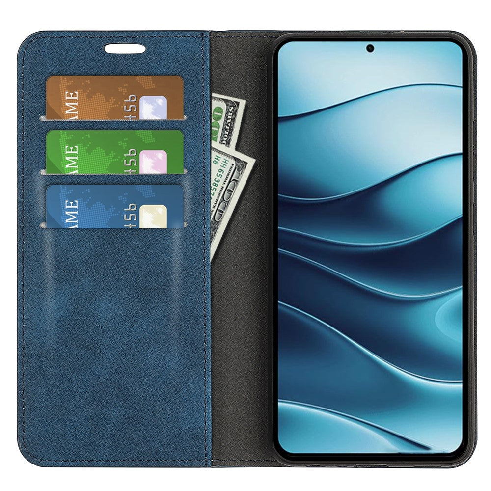 For Xiaomi Redmi Note 14 5G Case Skin-Touch Leather Wallet Phone Cover