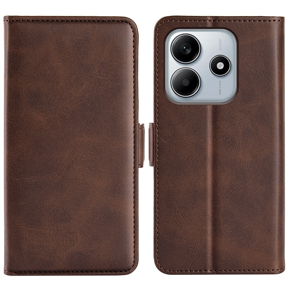 For Xiaomi Redmi Note 14 5G Stand Case Calf Texture Leather Wallet Phone Cover