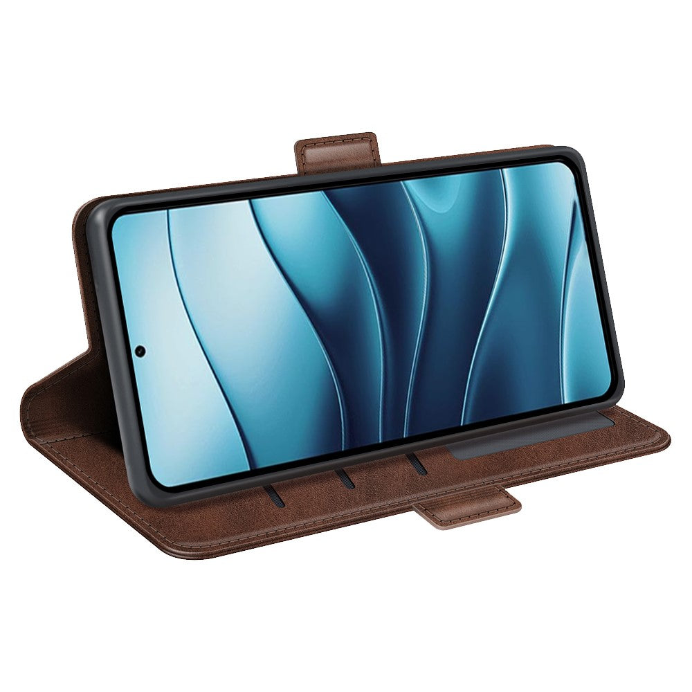 For Xiaomi Redmi Note 14 5G Stand Case Calf Texture Leather Wallet Phone Cover