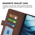 For Xiaomi Redmi Note 14 5G Stand Case Calf Texture Leather Wallet Phone Cover