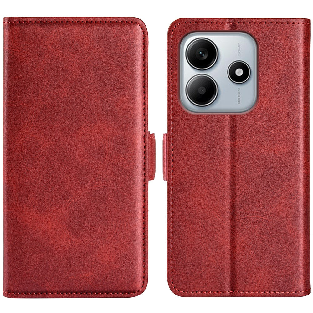 For Xiaomi Redmi Note 14 5G Stand Case Calf Texture Leather Wallet Phone Cover